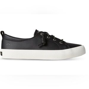 SPERRY CREST VIBE AP LEATHER BLACK SIZE 7 COLOR BLACK LEATHER NWT